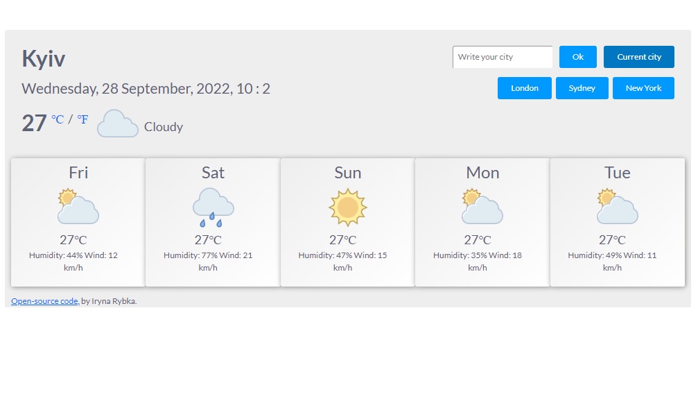 Weather project preview